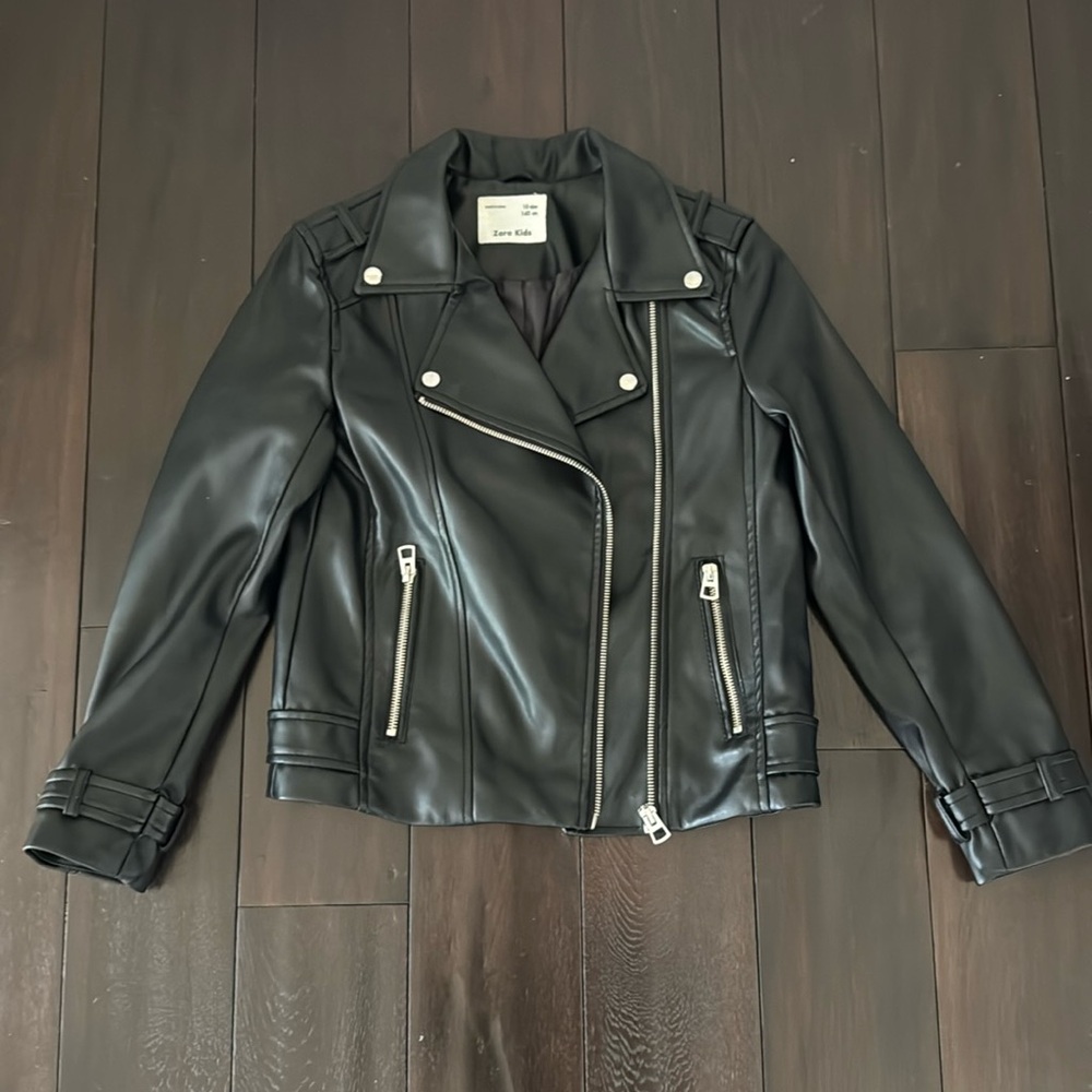 Zara girls Faux Leather Biker Jacket